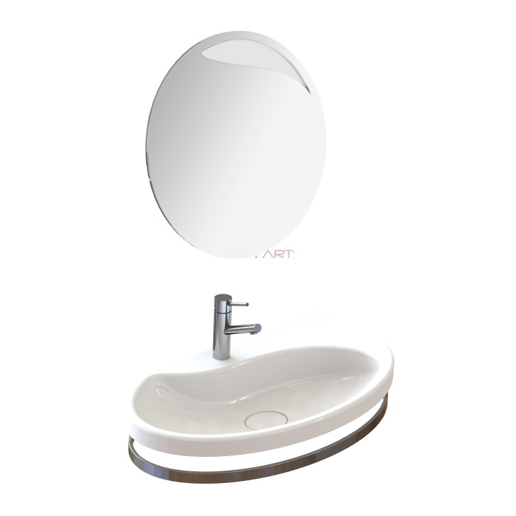 Creavit Aqua Pura AP080-H-A Minimal Set Üstü Lavabo Ayna